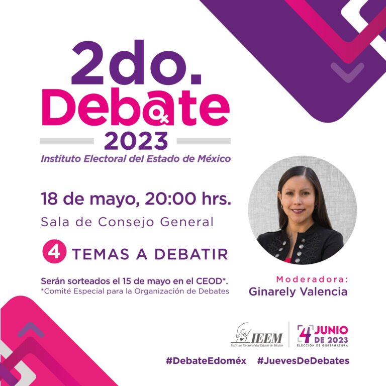 IEEM cambia a moderadora para segundo debate de candidatas a gubernatura del Edomex