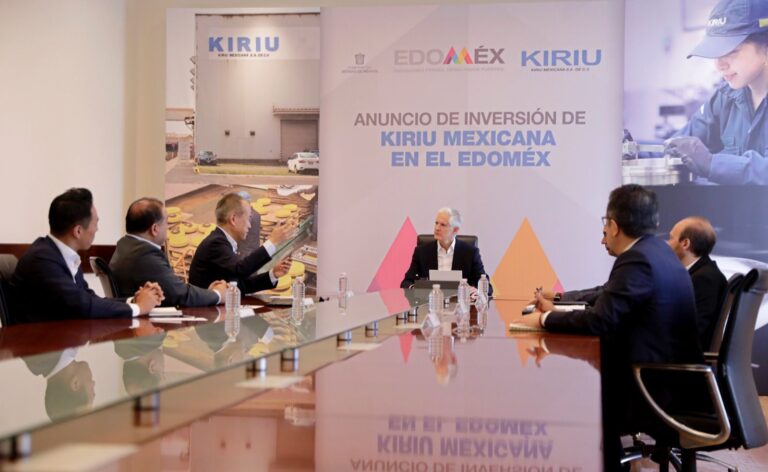 Alfredo del Mazo anunció más inversión de la empresa Kiriu en su planta del Edomex