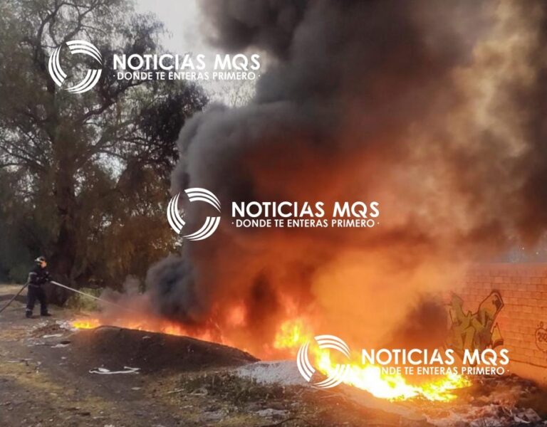 Controlan bomberos de Teoloyucan incendio por quema de basura