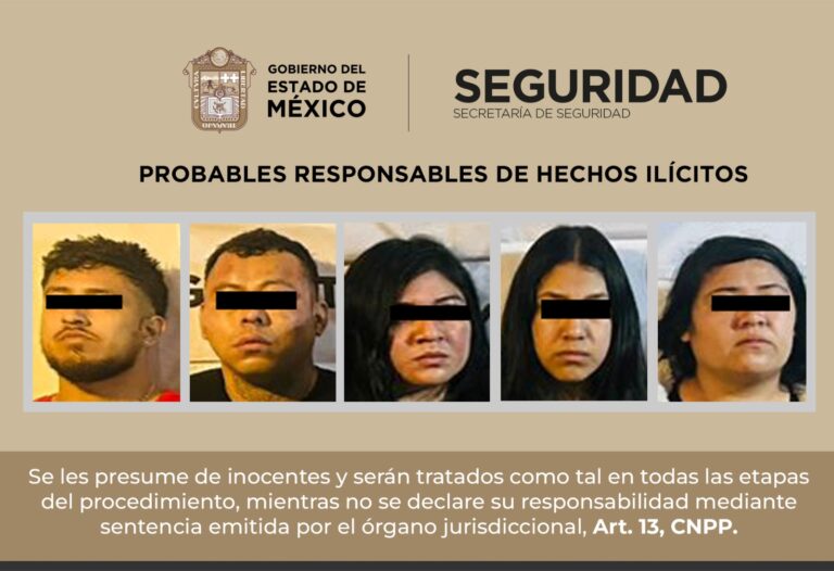 Caen 5 miembros de la Familia Michoacana en Edomex; llevaban un fusil y droga