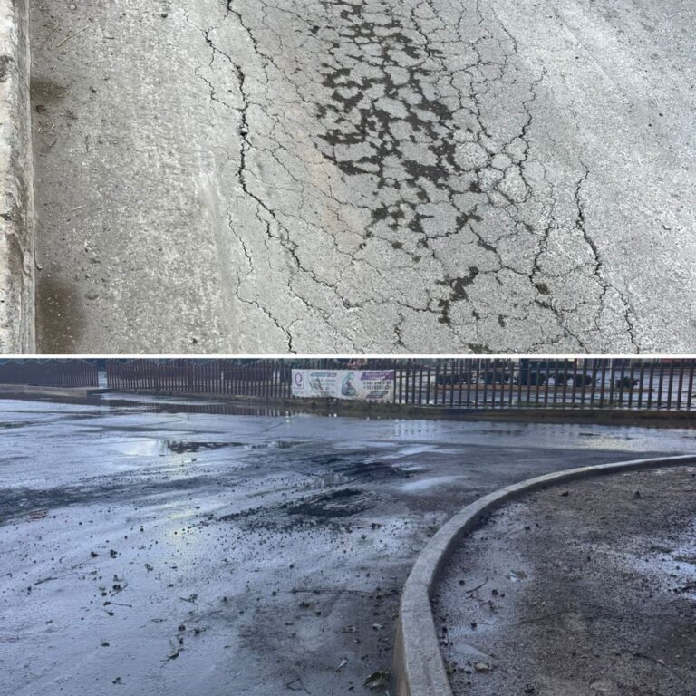 Carpeta asfáltica del Puente Soriana paso de presentar fisuras superficiales a baches, a un día de su reapertura