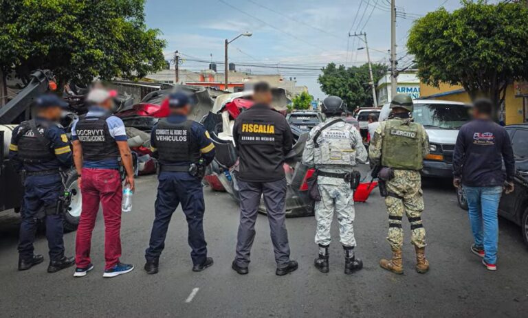 Desmantelan banda dedicadas al robo de autopartes en Edomex y CDMX