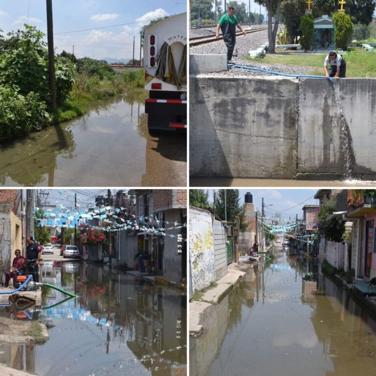 Protección Civil atiende inundaciones en Santa María Caliacac