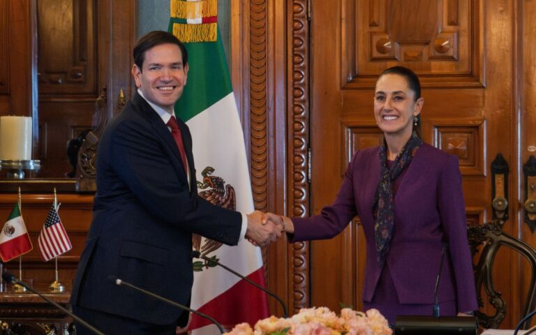 Sheinbaum recibe a Marco Rubio en medio de la ofensiva de EE.UU. contra el narco
