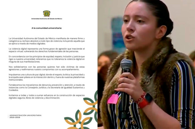 UAEMéx se pronuncia contra violencia digital; respalda a estudiante de la FCPyS hostigada por seguidores de Noroña