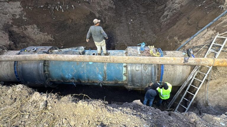 Conagua concluye reparación de fuga en el ramal Teoloyucan