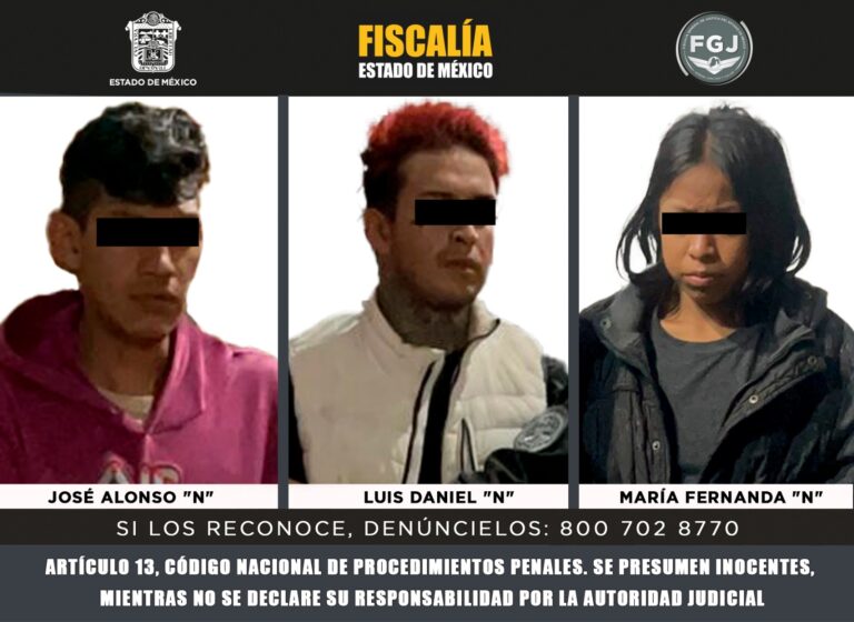 Detienen en Tultepec a tres presuntos integrantes de “Los Cuinos” por robo violento de motocicleta