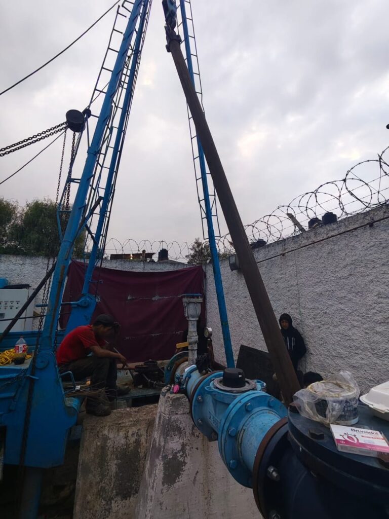 Instalan nueva bomba en el Pozo Villas de Teoloyucan para mejorar la calidad del agua