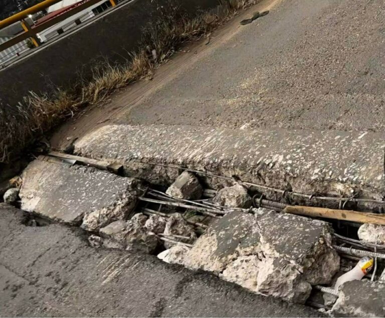 Puente Madero presenta daños estructurales severos y fracturas en Cuautitlán