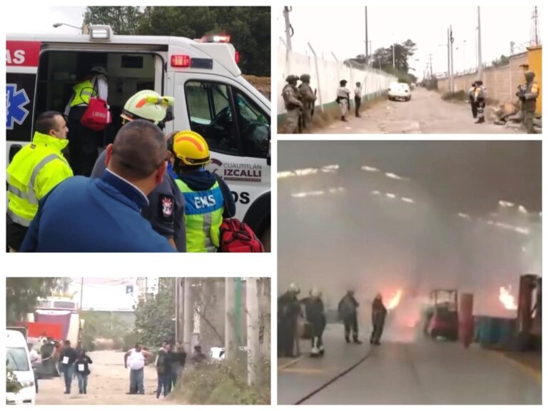 Flamazo en empresa de químicos en Izcalli dejó seis lesionados
