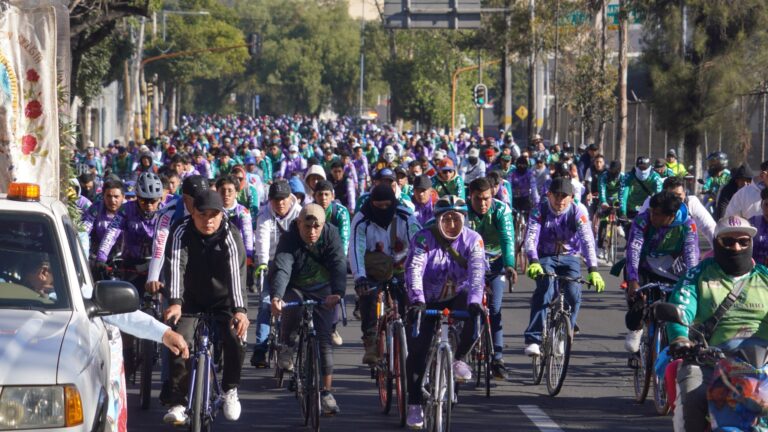 2 mil huehuetoquenses participaron en la 67 Peregrinación Ciclista a la Basílica de Guadalupe