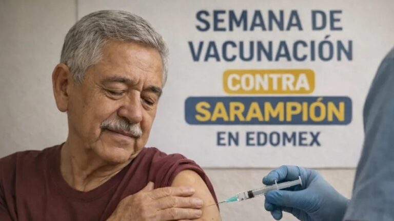 Edomex realiza la Semana Estatal de Vacunación contra el Sarampión del 7 al 15 de febrero
