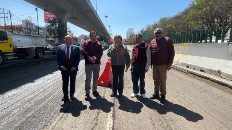 Encabeza Delfina Gómez supervisión de obra del Periférico Norte