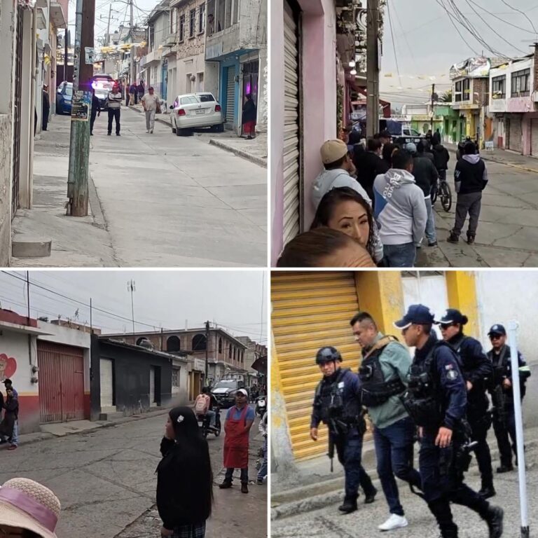 Intensa balacera en el centro de Coyotepec provoca cierre de comercios