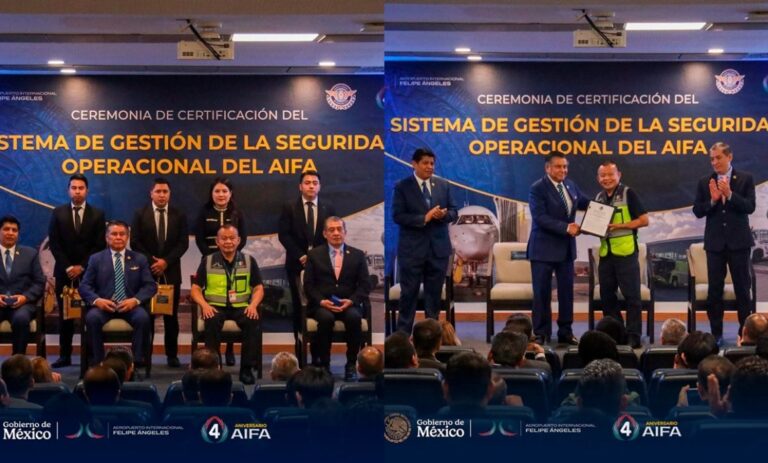 Obtiene AIFA certificación clave en seguridad aérea