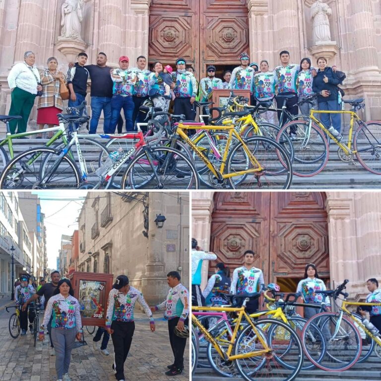 Peregrinos ciclistas del Grupo Independiente de Teoloyucan arribaron a San Juan de los Lagos
