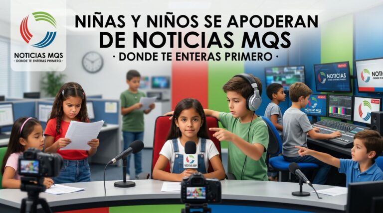 Niñas y niños toman Noticias MQS por el Día del Niño