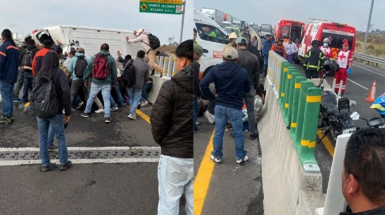 Accidente múltiple paralizó la Naucalpan-Toluca rumbo a Naucalpan