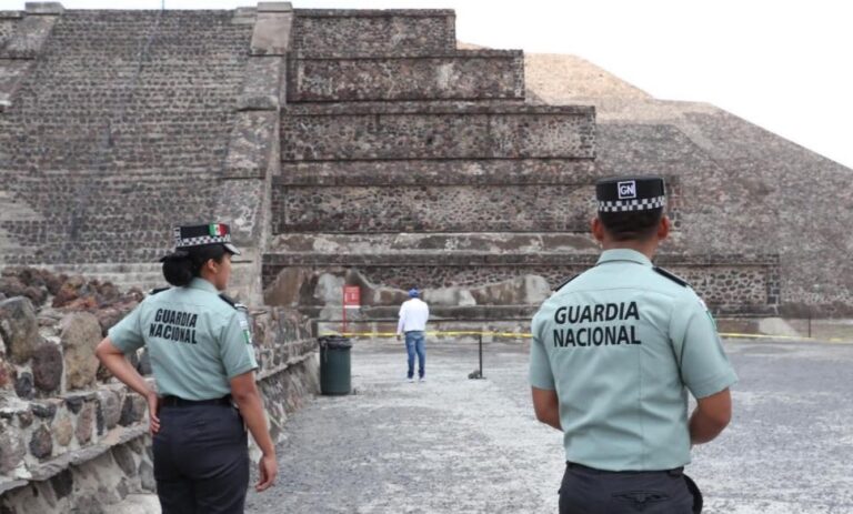 Con el Mundial de Fútbol en puerta fortalece Guardia Nacional seguridad en Teotihuacán