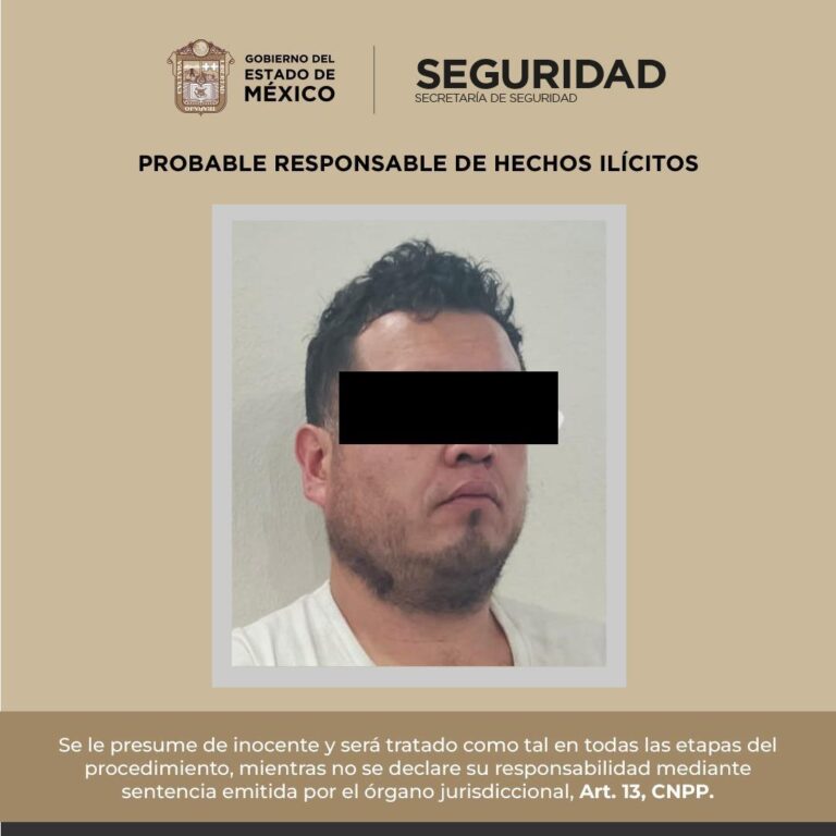 Detienen en Tecámac a sujeto implicado en el homicidio de una policía  