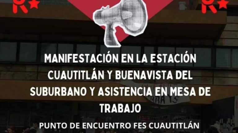Estudiantes de la FES Cuautitlán convocan a manifestación en el Tren Suburbano