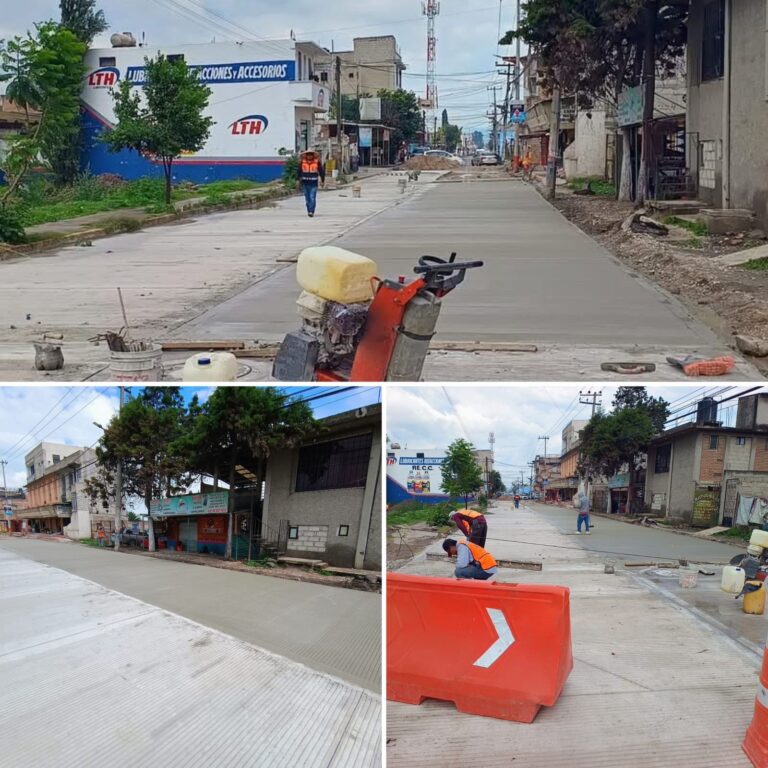 Concluye primera etapa de pavimentación en la Av. Zumpango; continúan trabajos en segundo tramo