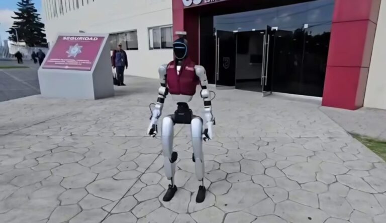 Llegan al C5 del Edomex Robot humanoide y perro robot
