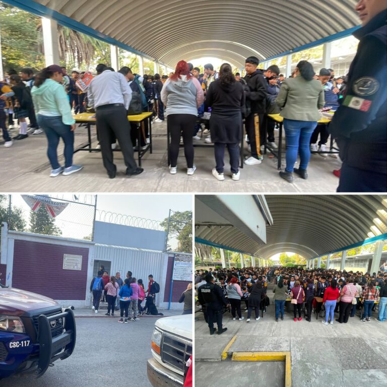 Realizan operativo “Mochila por la Paz y Prevención” en secundaria de Teoloyucan