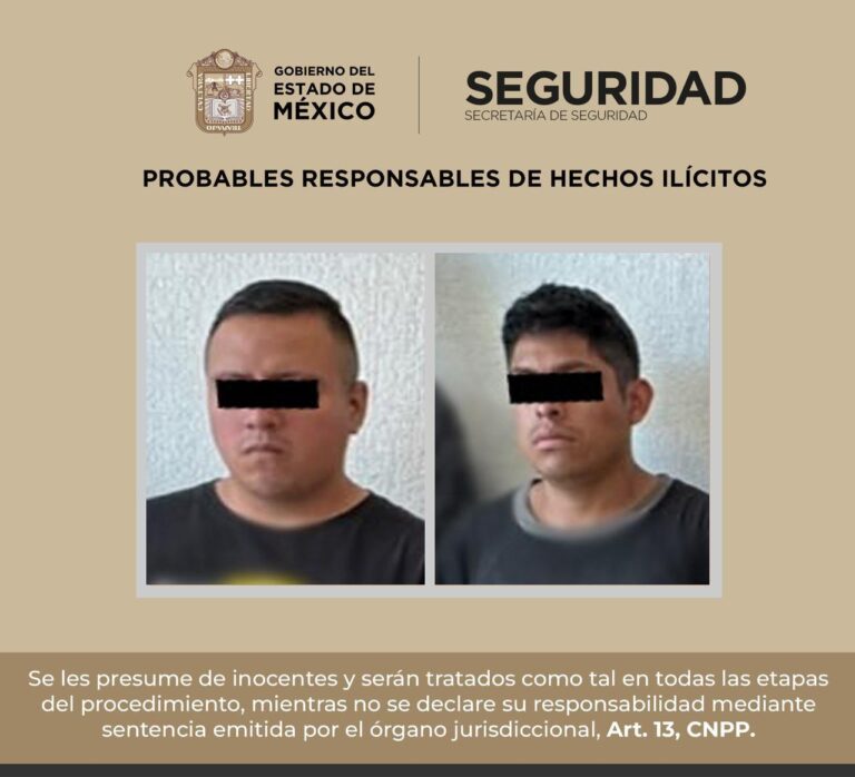 Detienen a cuatro por robo de paquetería en Tlalnepantla