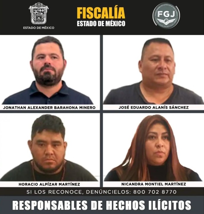 Dan 50 años de prisión a cuatro personas por secuestro exprés con fines de robo en Cuautitlán