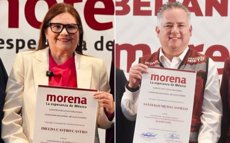 Imelda Castro y Santiago Nieto son nombrados por Morena como coordinadores en Sinaloa y Querétaro