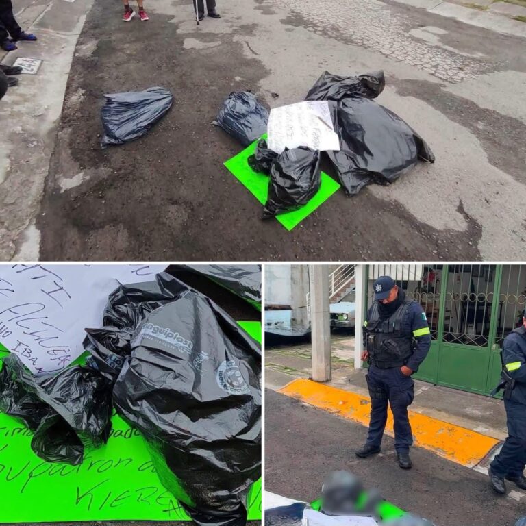 Localizan bolsas con restos humanos y mensajes intimidatorios en Cuautitlán Izcalli