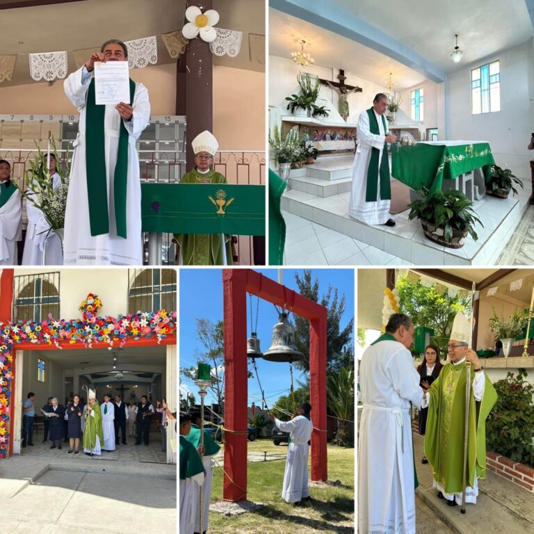 Obispo Efraín Mendoza Cruz preside la Misa de Envío del nuevo párroco de Santa Cruz del Monte, en Teoloyucan