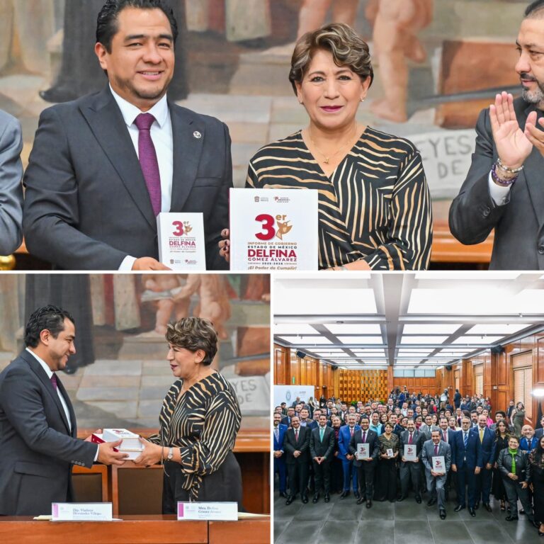 Entrega Gobernadora Delfina Gómez Tercer Informe al Congreso del Edomex