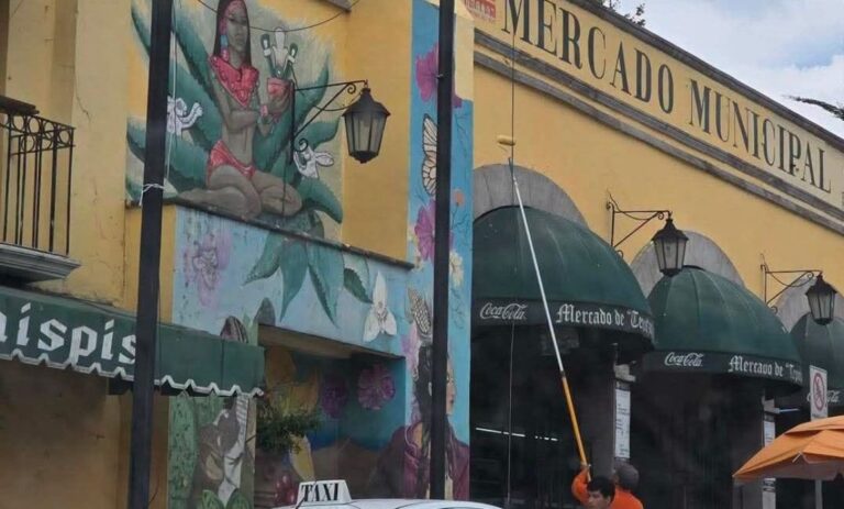 Artistas denuncian censura en Tepotzotlán tras eliminación de murales del mercado municipal