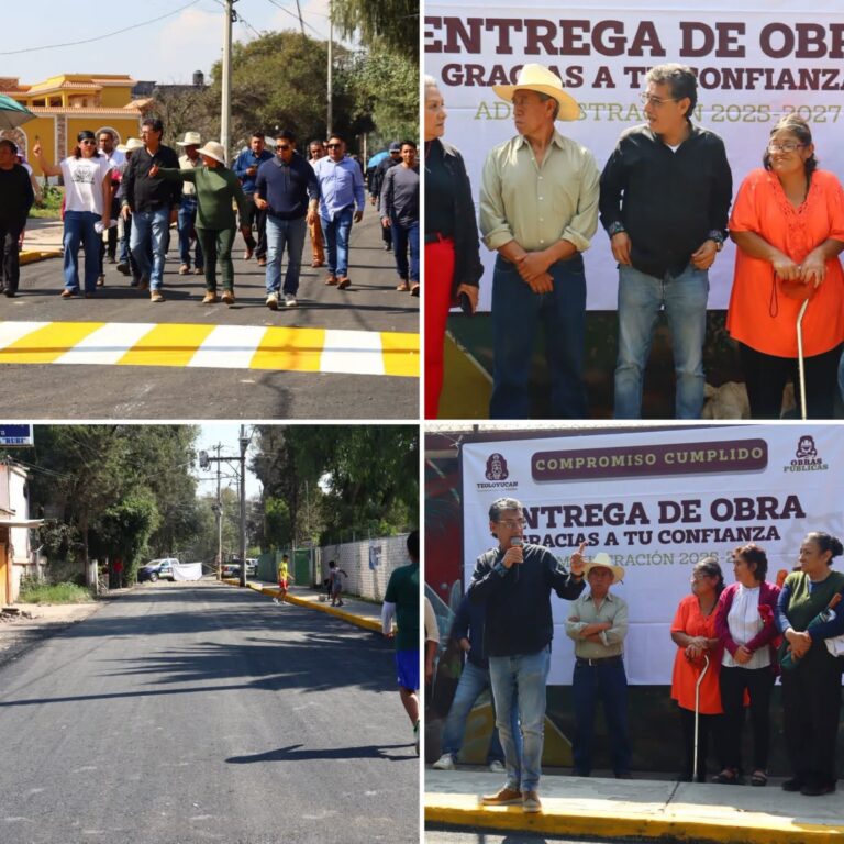 Concluye gobierno municipal de Teoloyucan obras en Av. Berriozábal en Atzacoalco