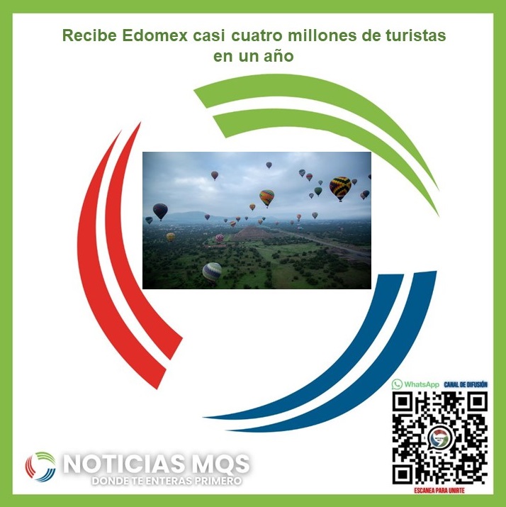 Recibe Edomex casi cuatro millones de turistas en un año