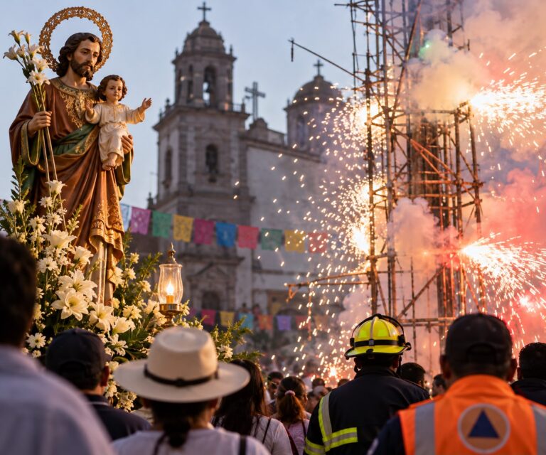 Tras tragedias con pirotecnia, Diócesis de Cuautitlán llama a reforzar seguridad en fiestas patronales