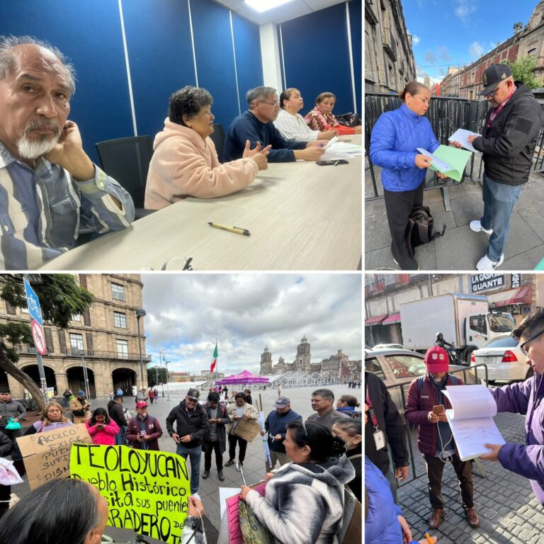 Vecinos de Teoloyucan fueron recibidos Palacio Nacional y en la SCIT, establecen compromisos y acuerdos con el Gobierno Federal