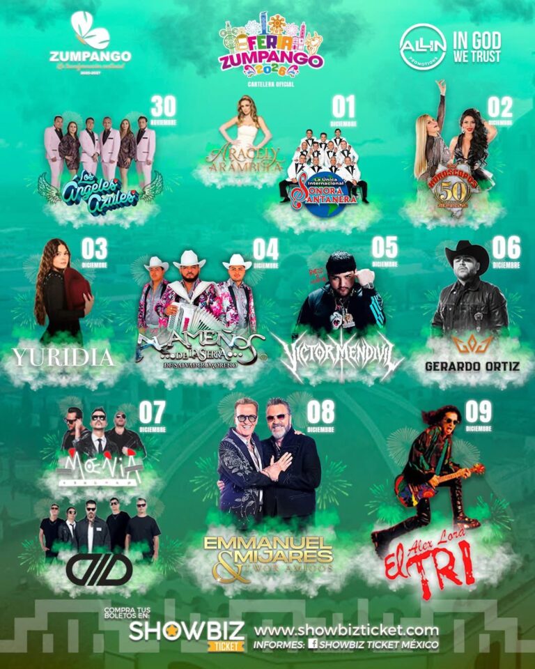 Zumpango revela los artistas de su Feria 2026